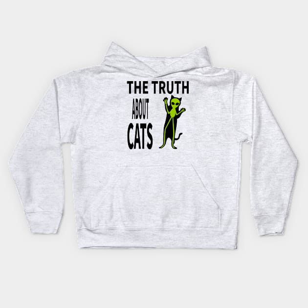 THE TRUTH ABOUT CATS Kids Hoodie by MoreThanThat